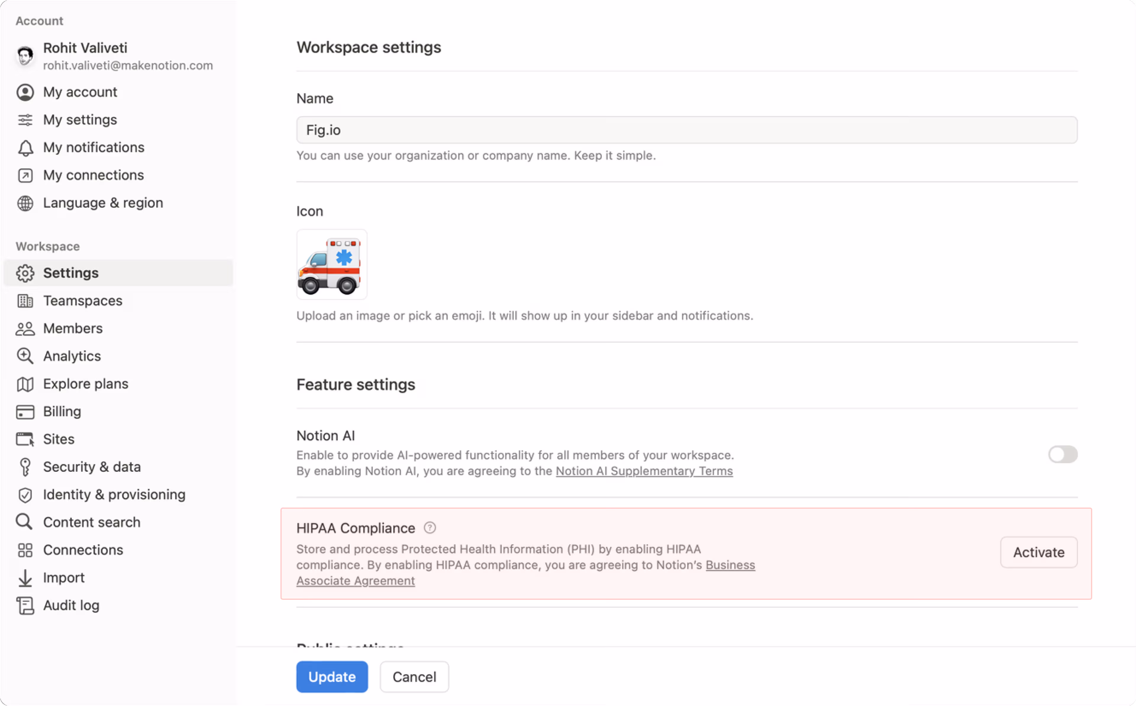 hc: enable hipaa compliance